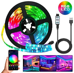 FITA LED KAP-5050 5M RGB BT KAP5050P CONTROLE  POR APP NO CELULAR