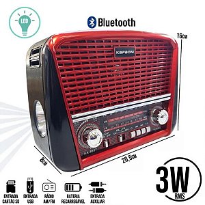 Caixa De Som 20W LED RGB Função TWS 3600mah De Bateria Até 8 Horas Resistente Água IPX6 KAIDI KD-828