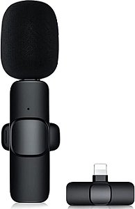Mini microfone de lapela sem fio 2 em 1 on-mc804