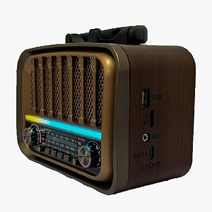 RÁDIO AM/FM USB KAPBOM KA-5587 LUZ RGB
