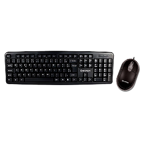 Kit Teclado e Mouse com Fio Hoopson