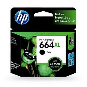 Cartucho HP 664XL Preto 8,5ML