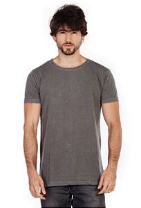 Camiseta Estonada Lisa Básica Chumbo