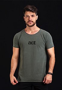Camiseta Estonada Gola Canoa Verde Act Vidic