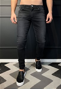 Calça Jeans Preta Super Skinny Vidic