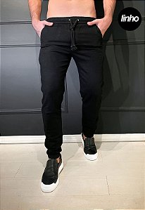 Calça Linho Preta Vidic