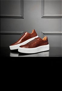 Tênis Sneaker Vidic Vegas Conhaque