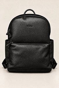 Mochila Couro Vidic Preta