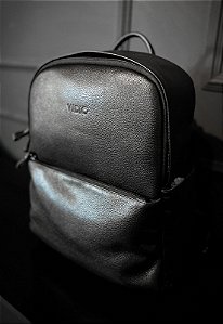 Mochila Couro Vidic Preta