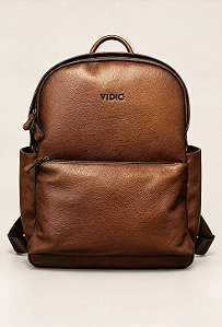 Mochila Couro Vidic Conhaque