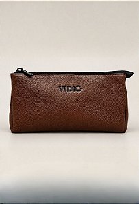Necessaire Couro Vidic Conhaque