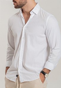 Camisa Linho Branca Vidic ML