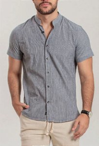 Camisa Grafite Textura Linho Vidic MC