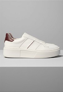 Tênis Sneaker Vidic Kiev Branco e Bordô