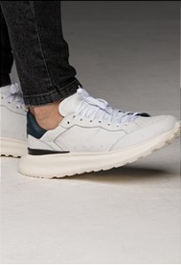 Sneaker Vidic Volcan Branco e Marinho