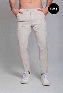 Calça Alfaiataria com Ajuste Areia Vidic Skinny