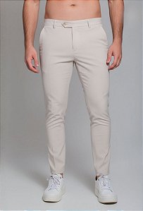 Calça Alfaiataria com Ajuste Areia Vidic Skinny