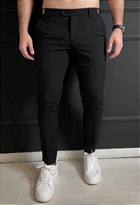 Calça Alfaiataria com Ajuste Preta Vidic Skinny