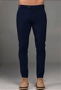 Calça Alfaiataria com Ajuste Marinho Vidic Skinny