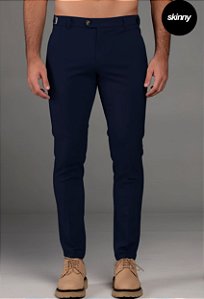 Calça Alfaiataria com Ajuste Marinho Vidic Skinny