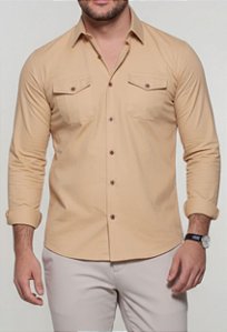 Camisa de Sarja Bege Vidic