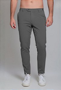 Calça Alfaiataria com Ajuste Chumbo Vidic Skinny