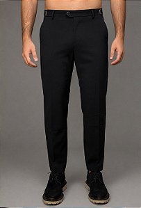 Calça Alfaiataria com Ajuste Preta Vidic Slim