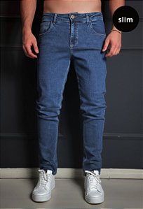 Calça Jeans Slim Vidic Azul Indigo