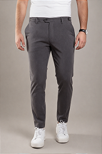 Calça Alfaiataria com Ajuste Chumbo Vidic Slim