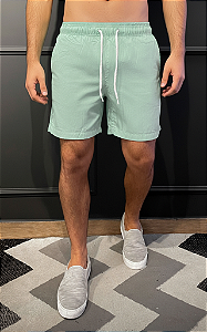 Short Linho Verde Claro Vidic