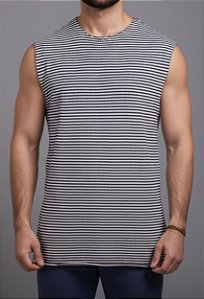 Regata Machão Listrada Navy Vidic