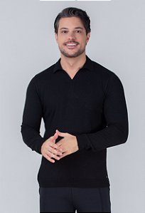 Suéter Polo V Lisbon Preto