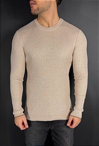 Sueter Capri Canelado Bege Vidic