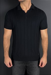 Polo Tricot Marselha Preto Vidic