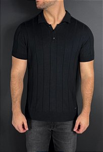 Polo Tricot Marselha Preto Vidic