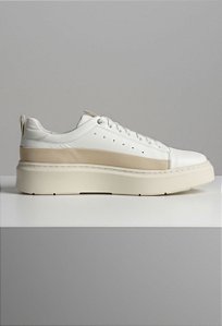 Tênis Sneaker Vidic Piero Branco Areia