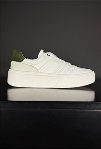 Tênis Sneaker Vidic Jett Branco e Verde