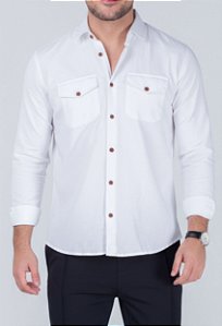 Camisa de Sarja Branca Vidic