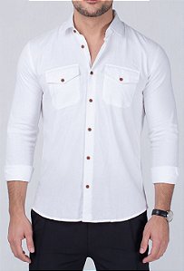 Camisa de Sarja Branca Vidic