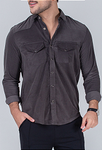 Camisa Cotelê Grafite Vidic