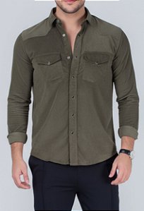 Camisa Cotelê Verde Vidic