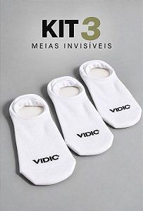 Kit Com 3 Pares De Meia Invisível - Branca Vidic