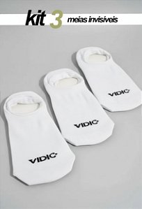 Kit Com 3 Pares De Meia Invisível - Branca Vidic