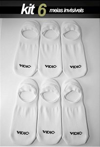 Kit Com 6 Pares De Meia Invisível - Branca Vidic
