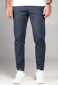 Calça Alfaiataria Tech Vidic Azul Aço