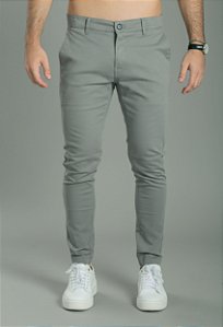 Calça Sarja Alfaiataria Super Skinny Verde Acinzentado