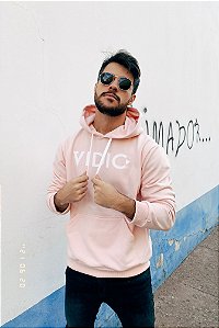 Moletom Canguru Vidic Rosa Bebe