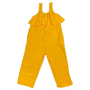 Macacão com Babado Amarelo