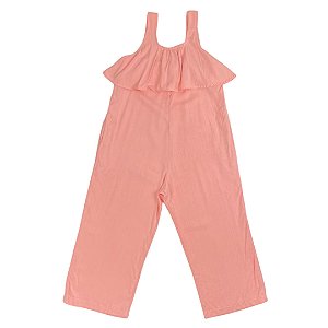 Macacão com Babado Rosa