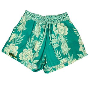 Shorts Flores Azul